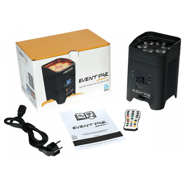 Par sur batterie LED 6 x 12W RGBWA+UV, Wireless DMX