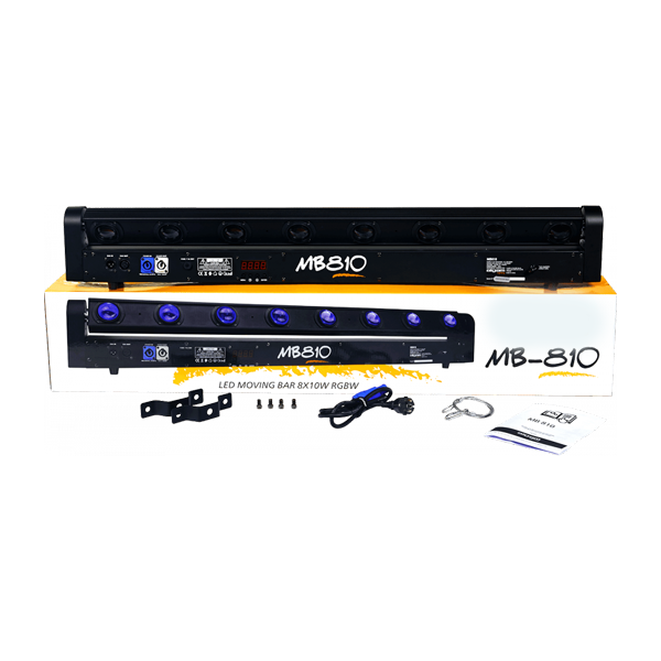 Barre motorisée LED 8 x 10W RGBW