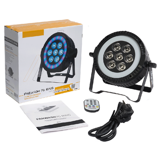 Par Wash LED 7 x 6W RGBW avec anneau LED RGB