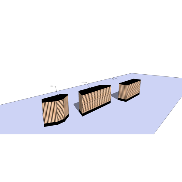 Mobilier Broadcast - Table de studio TV modulable