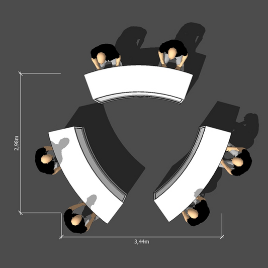 Mobilier Broadcast - Desk cintré