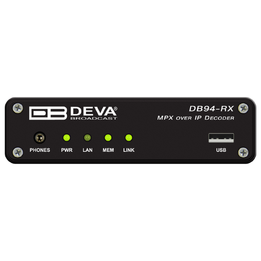 DEVA - DB94-RX - Compact MPX over IP Decoder - MicroMPX µMPX