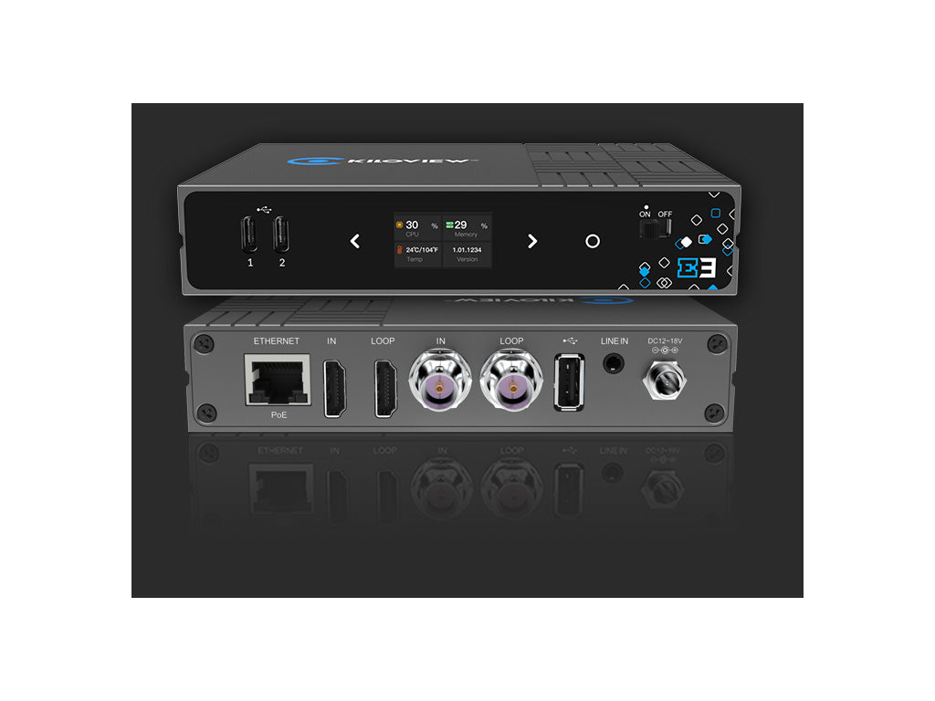 Kiloview E3 (Dual Channel 4K HDMI & 3G-SDI HEVC Video Encoder)